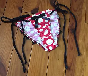 Bragas Lucky 13 Volantes Bikini Rojo Blanco Lunares Negro Encaje Pin Up Burlesco - Imagen 1 de 3