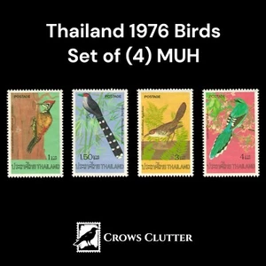 Thailand 1976 Birds Set of (4) MINT Collectable Vintage Thai Postal Stamps - Picture 1 of 1