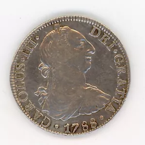 Mexico Spain España 8 reales 1788 Mexico FM KM 106.a VF silver circulated - Picture 1 of 2