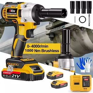 1000Nm Cordless Electric Impact Wrench Drill Gun Ratchet Driver + 1/2 Battery UK - Picture 1 of 20
