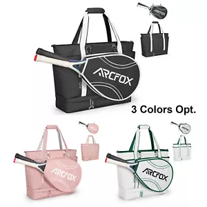 Tennis Pickleball Bag Large Capacity Tennis Bag For Men Women Portable Crossbody - Picture 1 of 13