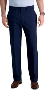 Haggar Men's Classic Fit Flat Front Dress Pant indigo 38W X 29L New B875 - Picture 1 of 3
