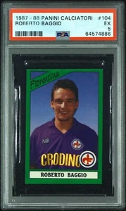 1987-88 Panini Calciatori #104 Roberto Baggio PSA 5 - Picture 1 of 2