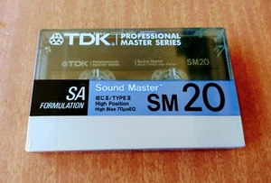 TDK SOUND MASTER SM20 1989 IECII/TYPEII COMPACT AUDIO CASSETTE TAPE NEW SEALED - Picture 1 of 6