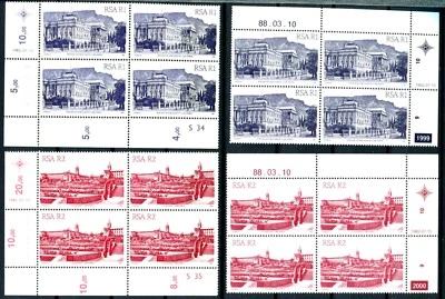 SOUTH AFRICA 1982 ARCHITECTURE CYLINDER DATE BLOCKS (56) DIFFERENT MNH - Image 1 of 4