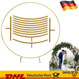 Hochzeit Bogen Metall Traubogen Rund Hintergrund Blumen Ballon Ständer Deko DE - Bild 1 von 11