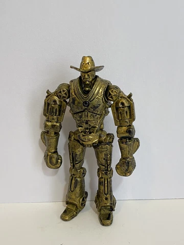 UNTESTED Real Steel SIX SHOOTER 5" Light Up Action Figure Needs Battery C2 Cover