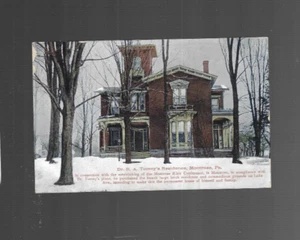 MONTROSE PA VINTAGE POSTCARD color Dr R A TORREYS RESIDENCE 1910s Winter Time - Picture 1 of 2