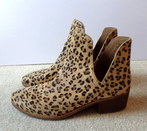 Coconuts by Matisse Women's Rapido Leopard Print Fur Leather Booties Size 9.5M - Picture 1 of 8