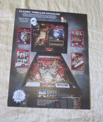 1990 DATA EAST PHANTOM OF THE OPERA PINBALL FLYER - Image 1 of 2