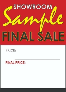 Möbelhaus Einzelhandel "ENDVERKAUF" 5" x 7" Display Preisschild-NEU-100/PK - Bild 1 von 2
