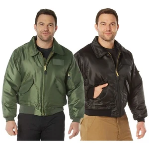 Men's Military CWU-45P Flight Jacket - Black Or Sage Green Tactical Winter Coat - Picture 1 of 14