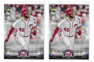 2018 Topps SALUTE Bryce Harper Washington Nationals TS-1 Jackie Robinson Day - Bild 1 von 1