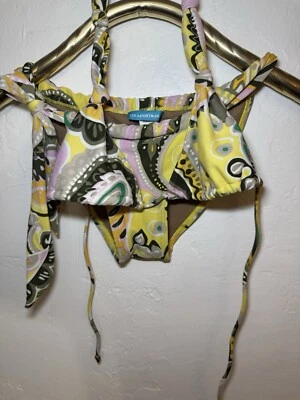 BIKINI VINTAGE CIA MARÍTIMA PAISLEY PEQUEÑO TANGA Foto 1 de 4