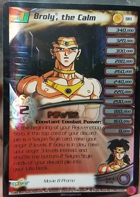 Dragon Ball Z DBZ CCG TCG BR1 Broly, the Calm (Silver & Gold) FOIL Promo Cards - Image 1 of 2