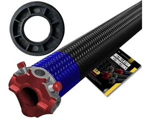 Garagentor Drehfeder 262x2x35 - ROT für LINKE SEITE mit Nylonbuchse - Bild 1 von 7