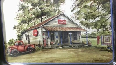 Vintage 1997 Coca Cola Tray Made in USA Georgia Store by Artist Jeanne Mack - Image 1 of 4