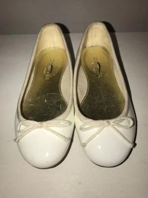CREW CUTS J Crew Mary Jane CUERO Italia Ballet Planos Niña Pequeña Zapatos Talla 9 #j Foto 1 de 4