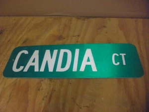 "CANDIA CT" Authentic Retired Aluminum Street Sign - Bild 1 von 3