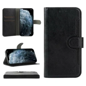 Case For iPhone 16, 15, 14, S23, S22, S21, S20 Leather Flip Card Slot Kickstand - Picture 1 of 38