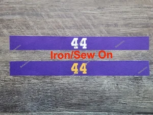 BOTH (2) Jerry West 44 Ribbon Patch Los Angeles Lakers Memorial Ribbon Jersey - Picture 1 of 3