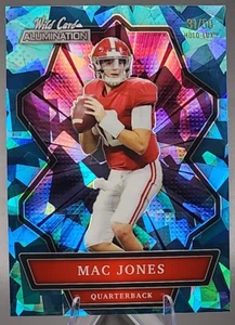 Mac Jones/50 2021 Wild Card Alumination Rookie RC Blue Cracked Ice SP - Imagen 1 de 3