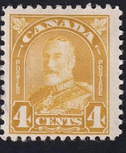 Canada 1930 KGV 4¢ Arch/Leaf issue, MH sc#168 - Picture 1 of 1