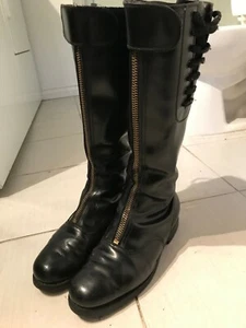 Vtg 1980 biker motorcycle riding zip equestrian uniform bluff mens boots sz 10.5 - Picture 1 of 10