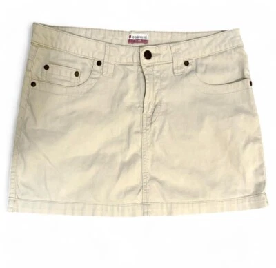 Minifalda de pana caqui claro No Boundaries talla 9 juniors tiro bajo vintage Y2K Foto 1 de 4