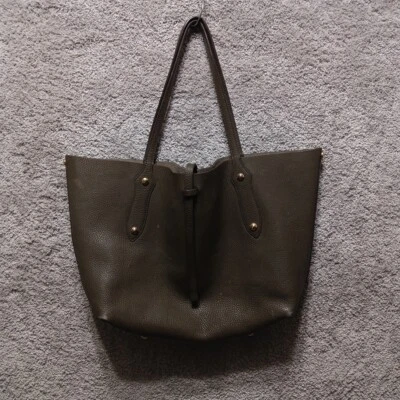 Bolsa de ombro Annabel Ingall Isabella couro pebbled verde X-Grande - Imagem 1 de 4