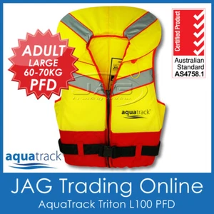 AQUATRACK TRITON ADULT LARGE 60-70KG L100 PFD LIFE JACKET - Foam Lifejacket Vest - Picture 1 of 6