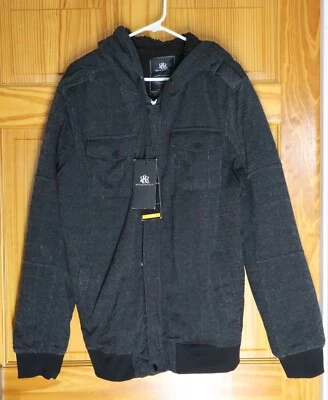 Rock & Republic Hombre Camisetas Punto Polar Negro Chaqueta Talla 2XL (NUEVO CON ETIQUETAS) Precio de venta sugerido por el fabricante $86 Foto 1 de 4