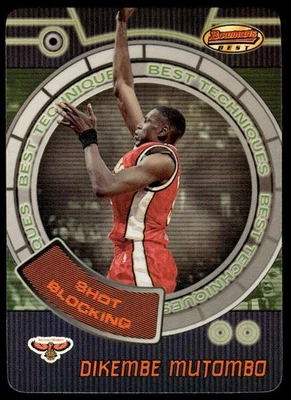 1999-00 Bowman's Best Best Techniques Dikembe Mutombo #BT5 Atlanta Hawks - Image 1 of 2