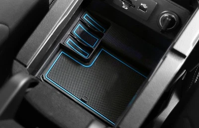 Anti-Slip Gate Slot Cup Mat for Ford Mustang 2015-21 Rubber Accessories Pad Blue - Image 1 of 4