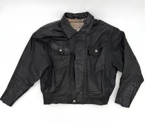 Vintage Unity Leather Jacket Mens Medium Biker 80s Chapter Member Liner - Picture 1 of 19