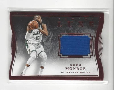 2015-16 Panini Luxe Memorabilia Troquelada Roja #68 Greg Monroe Camiseta Bucks/99 Foto 1 de 2