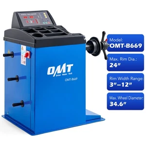OMT Tire Balancer for 24" Rim Dia. 3"-12" Rim Width w LCD Display Storage Tray - Picture 1 of 8