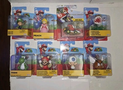 JAKKS 2.5 IN Mini-Figura Super Mario Bros Nintendo LOTE DE 8 Incluye MELOCOTÓN Foto 1 de 4