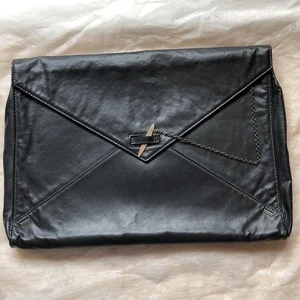 Jean Paul Gaultier Briefcase Black Leather From Japan - Picture 1 of 24