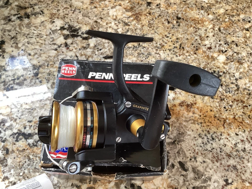 Carrete giratorio Penn 4400SS hecho en EE. UU., súper bonito con caja Foto 1 de 4