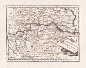 Baja Austria Viena Linz Enns Danubio Krems mapa mapa Reilly 1790 - Imagen 1 de 1