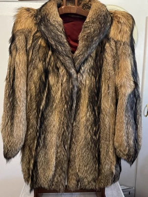 Vintage 1980's Real Natural Fur Coat ~ Red Silver Tip Fox Fur (BNNW) - Image 1 of 4