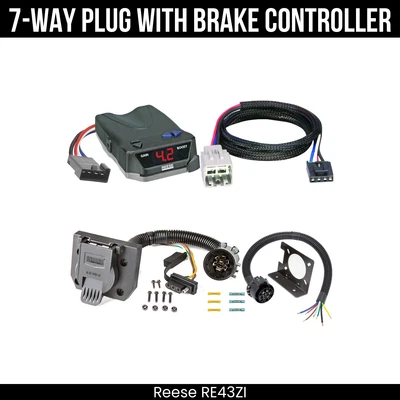 Controle de freio Reese RV 7 vias fiação para 05-07 Ford F-250 350 450 550 Super Duty - Imagem 1 de 4