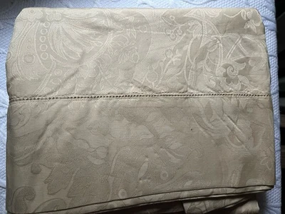 RALPH LAUREN Verdonnet Jacquard Camel Queen Flat Sheet NEW - Image 1 of 2