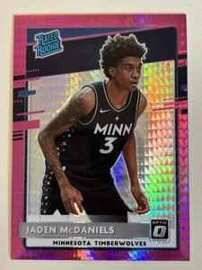 2020-21 Donruss Optic - Rated Rookie Jaden McDaniels #178 Pink Hyper (RC) - Picture 1 of 2
