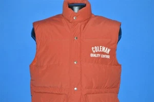 vintage 80s 10X COLEMAN QUALITY CONTROL MAROON DOWN FILL SNAP WINTER JACKET M - Picture 1 of 3