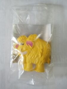 Post Cereal 1991 Pebbles 2.75" PVC Bedrock Dinosaur Toy - Yellow Wooly Mammoth