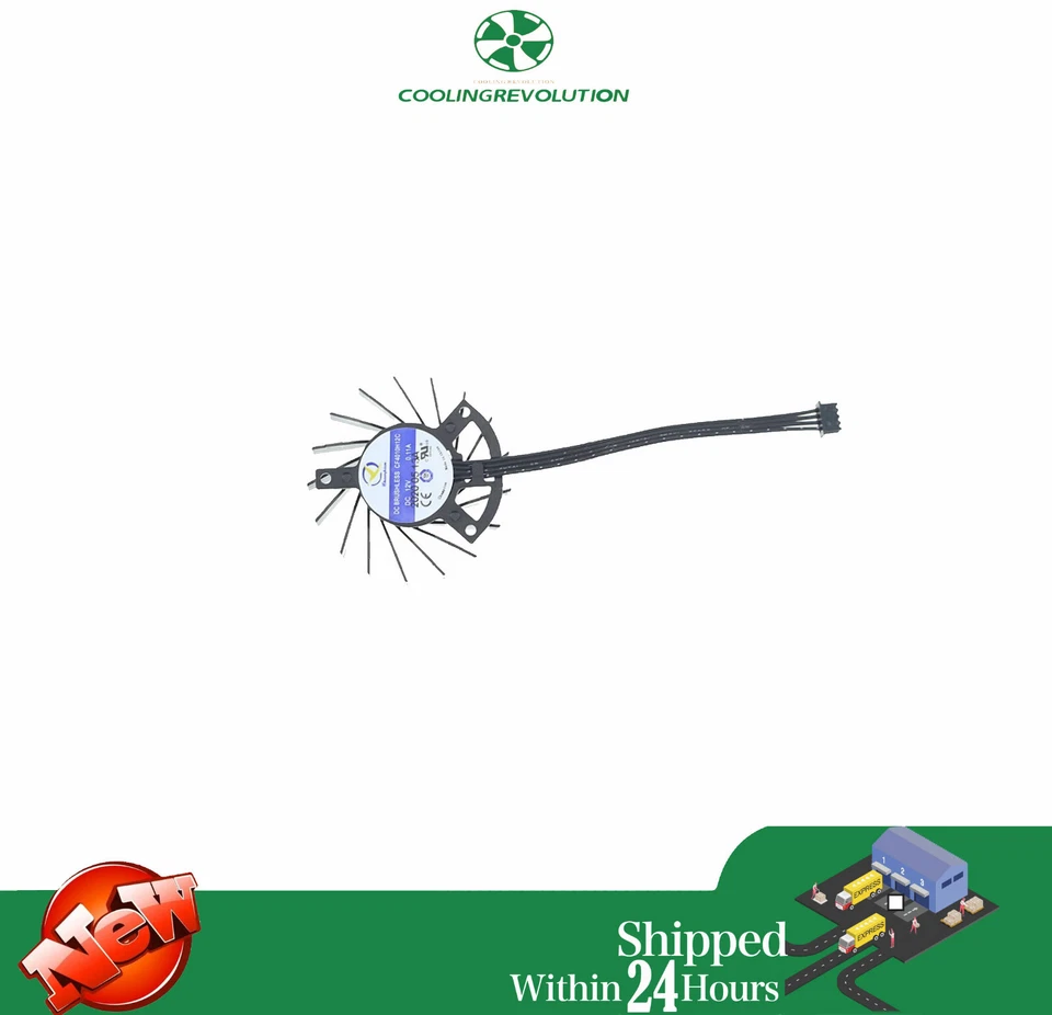 40MM DCBRUSHLESS CF4010H12C DC12V 0.11A 4-Pin Cooling Fan - Image 1 of 2