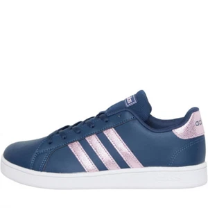 Adidas Damen Sneakers Grand Court blau/rosa Glitzer Gr. 39 1/3 Top Zustand - Bild 1 von 15