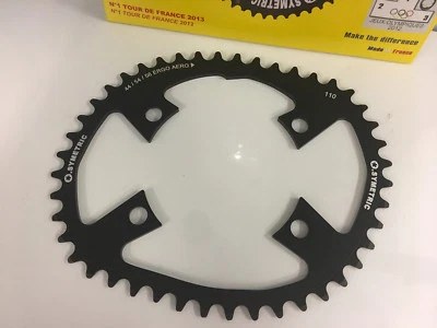 Osymetric BCD110x4 Bolt 44T Ergo Aerosymetric Inner Chainring (Black) #264142 - Image 1 of 2